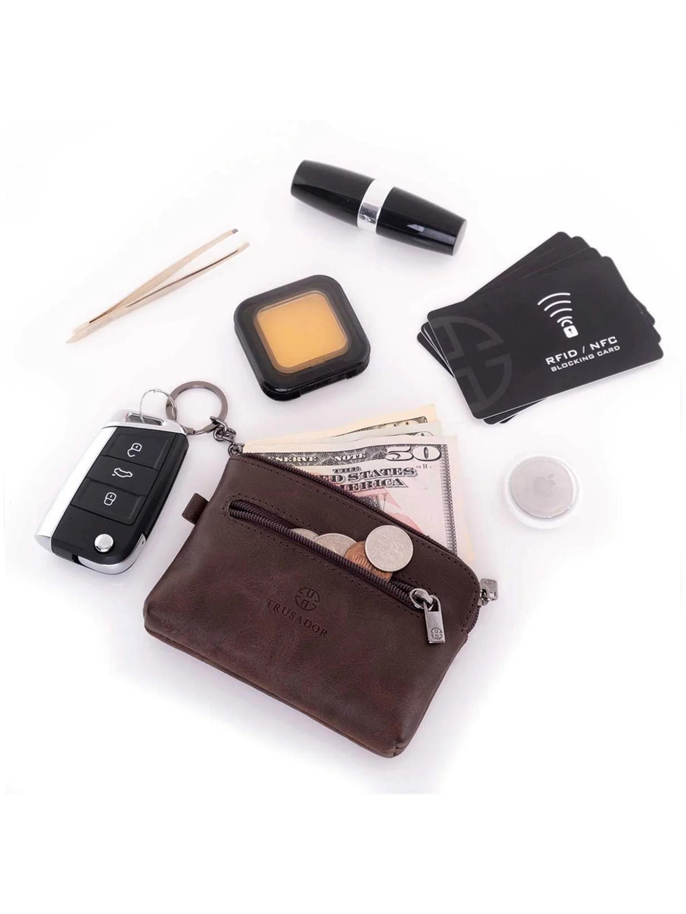 Trusador Key Ring 'Milano' in Brown