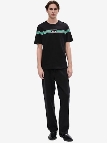 Maglietta 'LTB Jeans Herren-T-Shirt mit Streifen und Logo' di LTB Jeans in nero