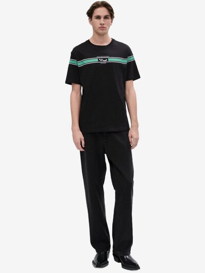 Maglietta 'LTB Jeans Herren-T-Shirt mit Streifen und Logo' in L LTB Jeans di colore nero, Visualizzazione prodotti