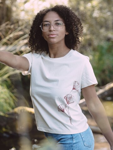 Life-Tree Shirt 'Shirt "Fairwear Organic" Ginkgo'‌‌‌‌‌‌ in Weiß
