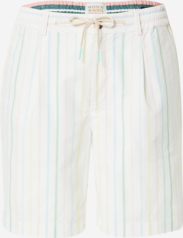 SCOTCH & SODA regular Παντελόνι πλισέ 'BLAKE' σε λευκό: μπροστά