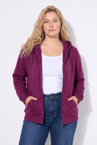 Ulla Popken Sweat jacket in Pink