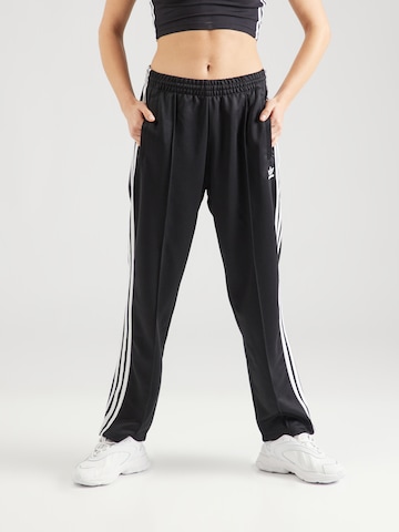 Regular Pantaloni cu dungă de la ADIDAS ORIGINALS pe negru: față