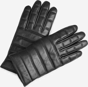 MARKBERG Vingerhandschoenen 'Elda' in Zwart: voorkant