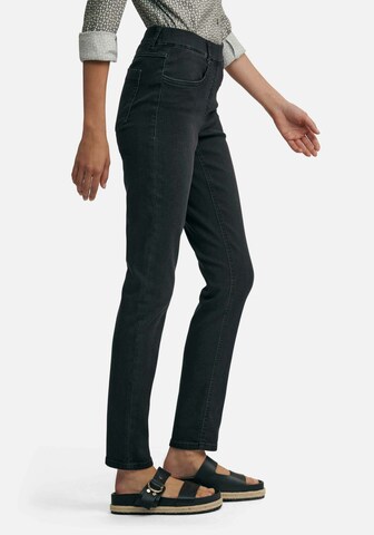 Peter Hahn Slimfit 5-Pocket-Jeans in Schwarz