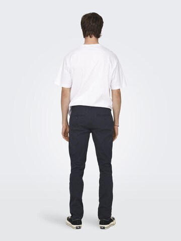 Only & Sons tavaline Chino-püksid 'Mark', värv sinine