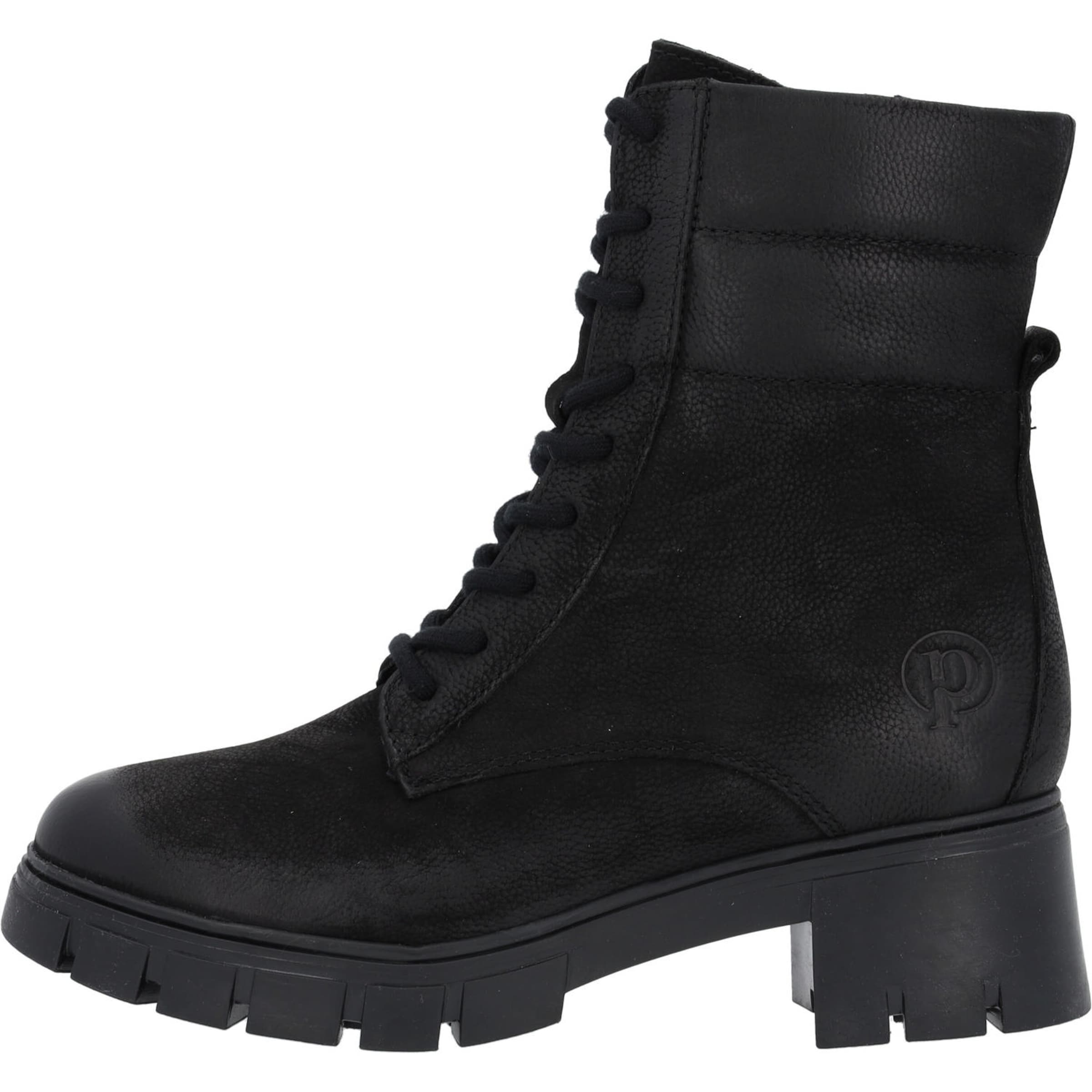 Palado Ниски ботуши с връзки в черно