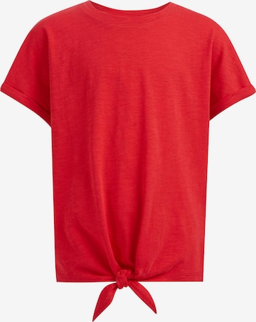 WE Fashion Shirt in Rood: voorkant