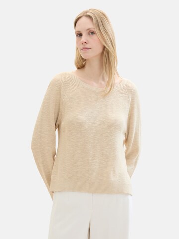 TOM TAILOR Pullover in Beige