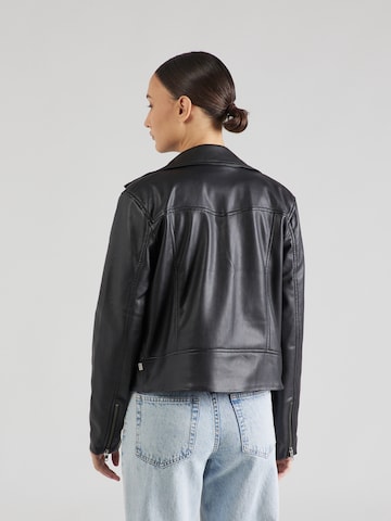 LEVI'S ® Between-season jacket 'Lelou Shrunken Moto' in Black