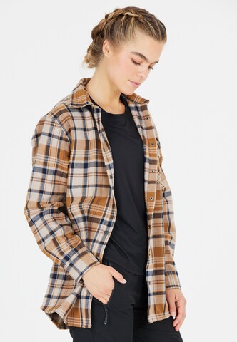 Whistler Athletic Button Up Shirt 'Wolfhard' in Brown: front