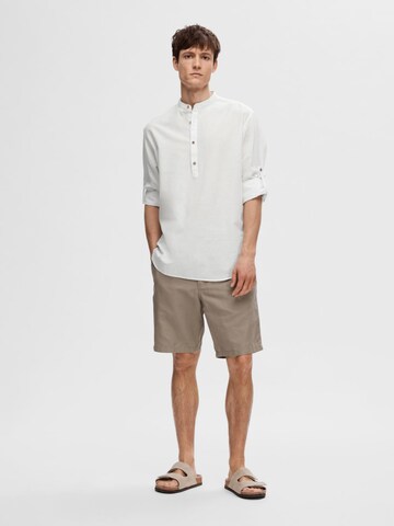 SELECTED HOMME Regular fit Button Up Shirt in White