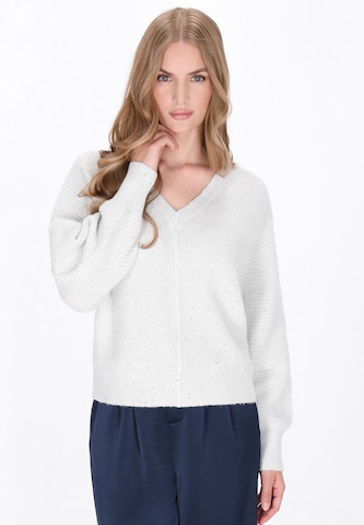 DreiMaster Klassik Πουλόβερ σε λευκό: μπροστά