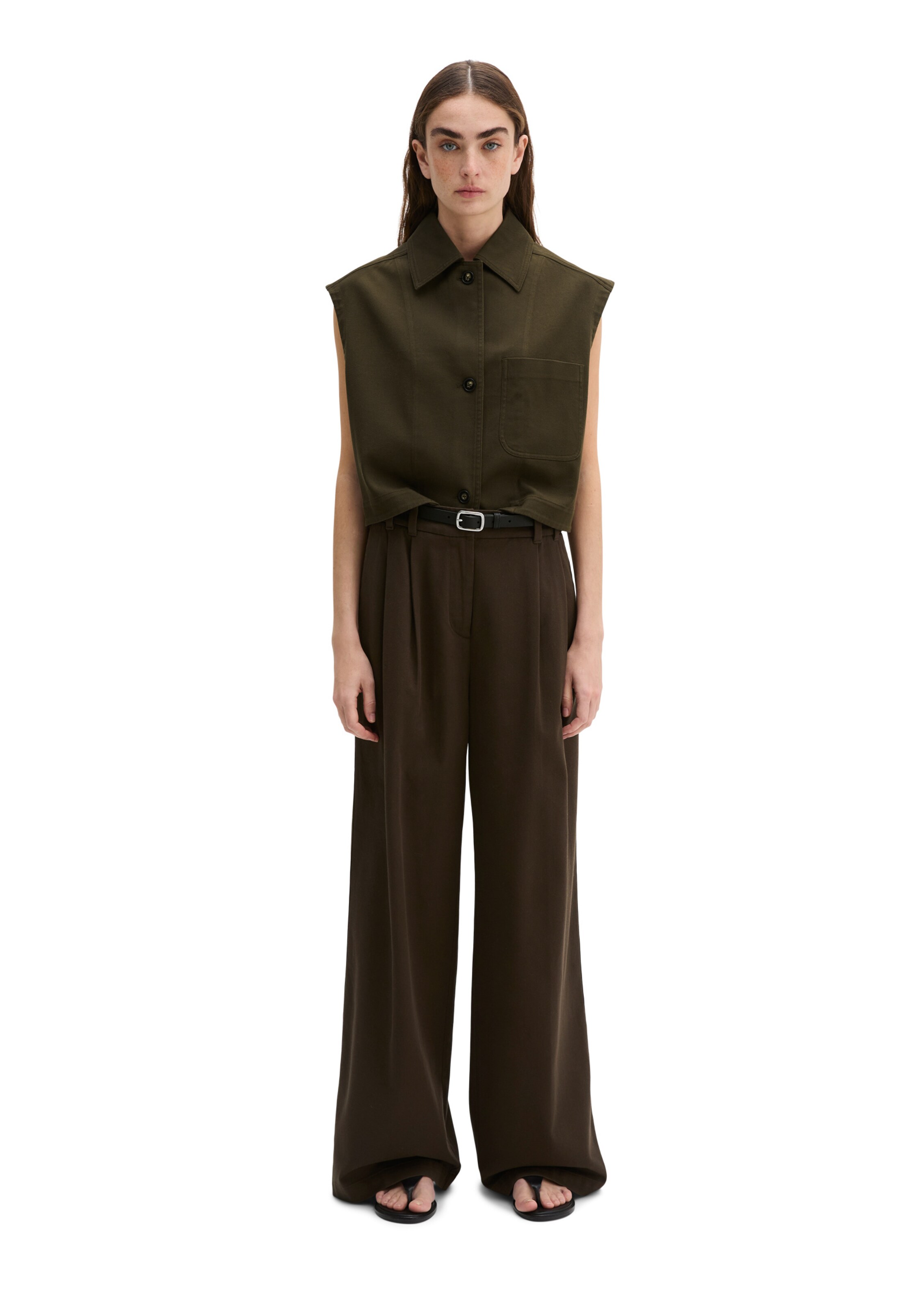 Marc O'Polo Vest in Brown