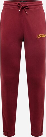 Effilé Pantalon HOLLISTER en rouge : devant
