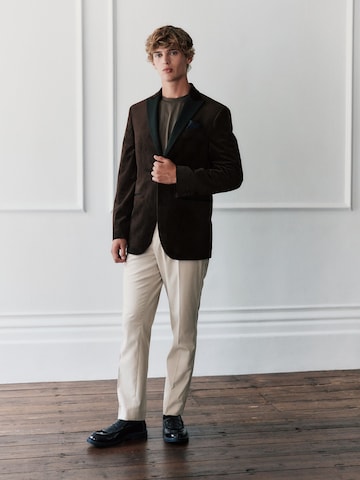 Coupe regular Veste de costume Next en marron