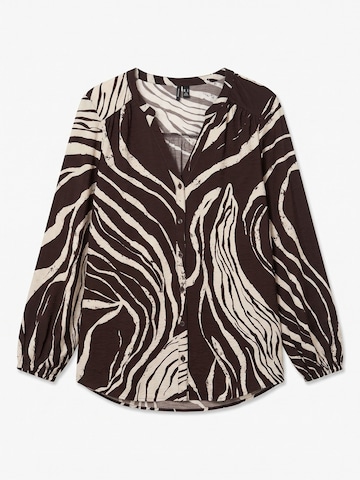 Camicia da donna di Vero Moda Curve in marrone: frontale