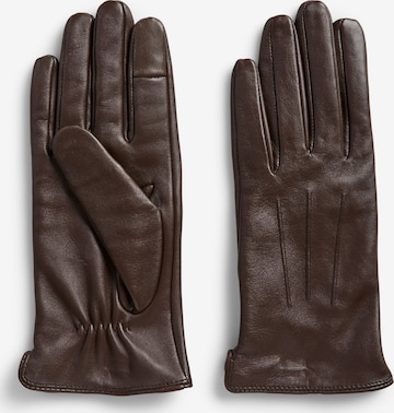 PIECES Fingerhandsker 'PCNellie' i brun: forside