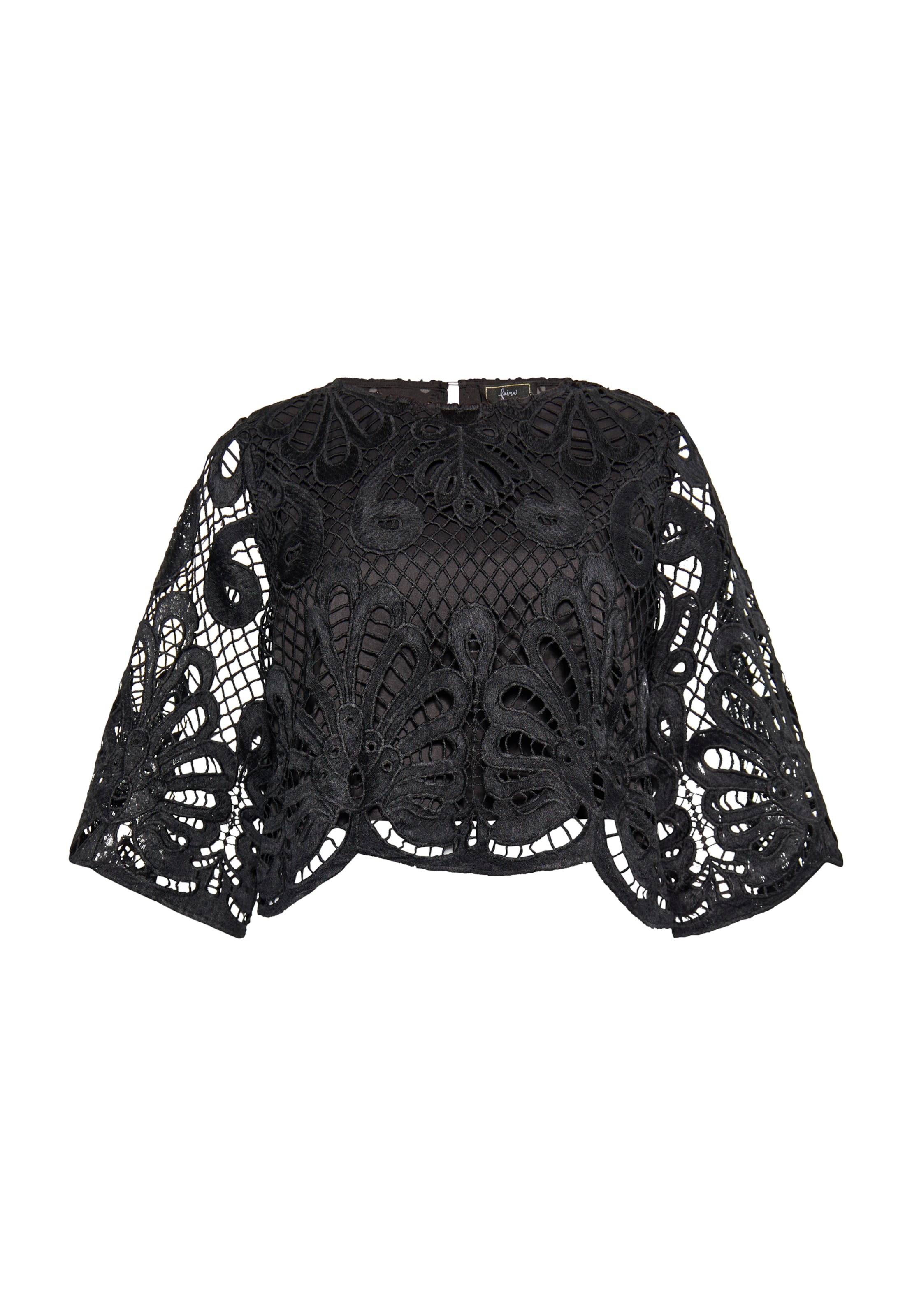 melns faina Blūze: no priekšpuses