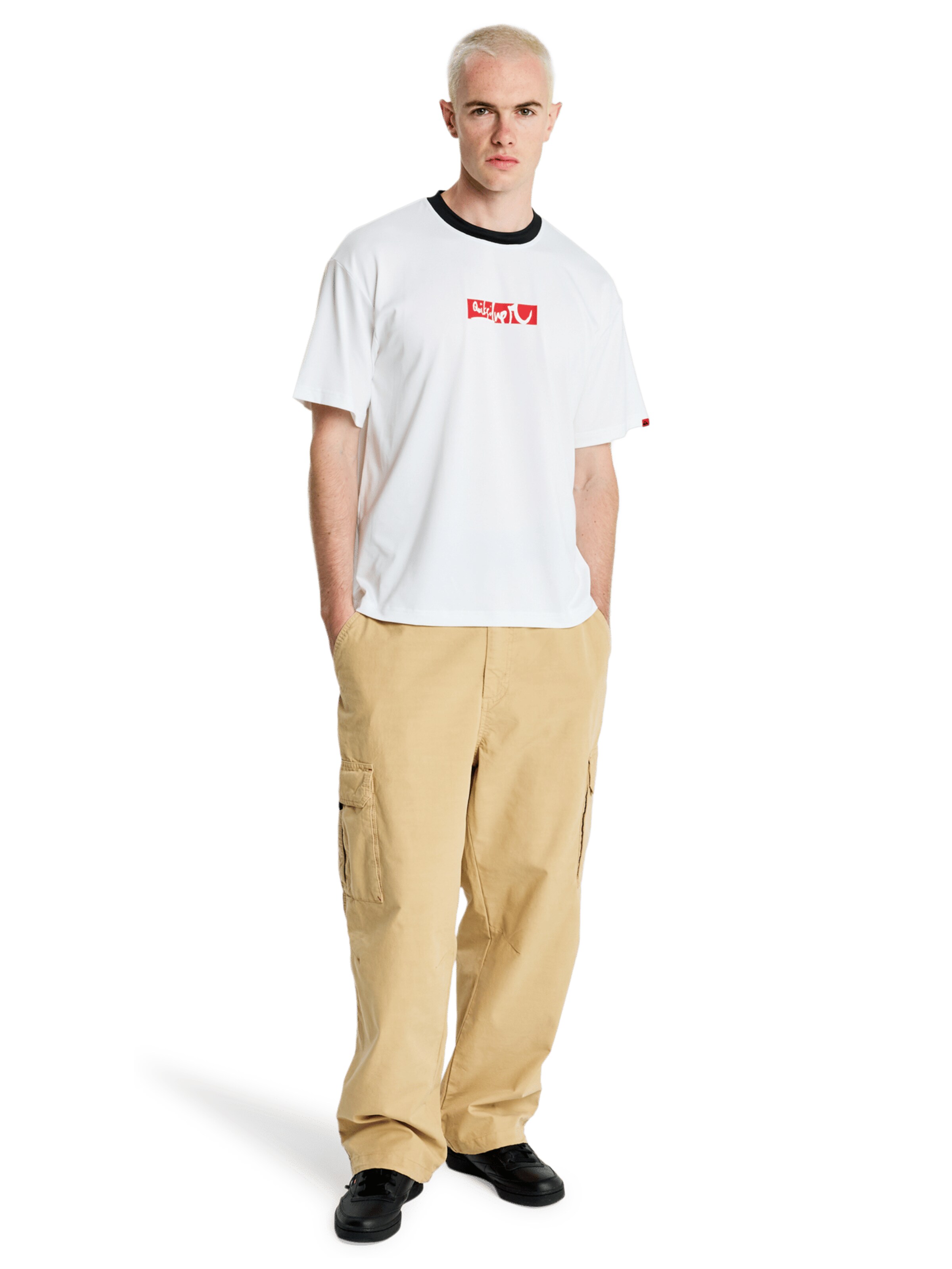 QUIKSILVER Loose fit Pants 'YG Thunderstruck' in Beige