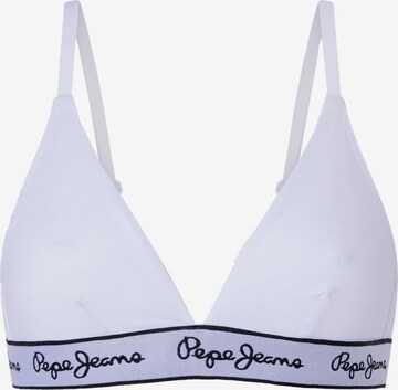 Pepe Jeans Triangle Bra in White: front