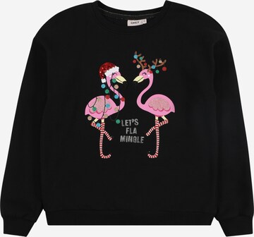 KIDS ONLY Sweatshirt 'YDA XMAS' in Zwart: voorkant