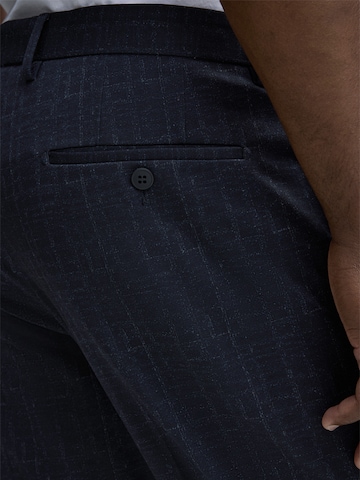 STRELLSON Slimfit Bügelfaltenhose 'Kynd' in Blau