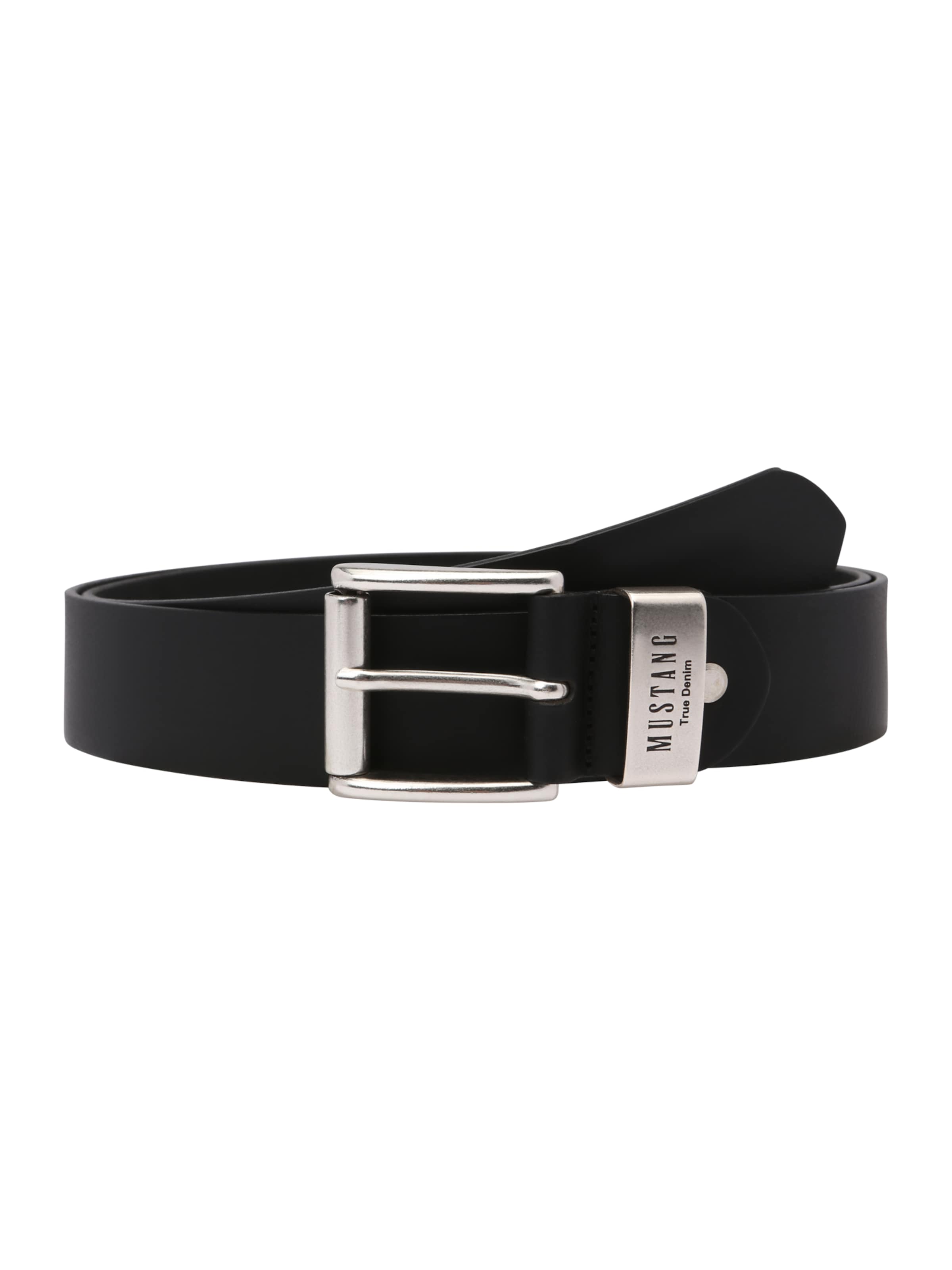 Ceinture MUSTANG en noir : devant