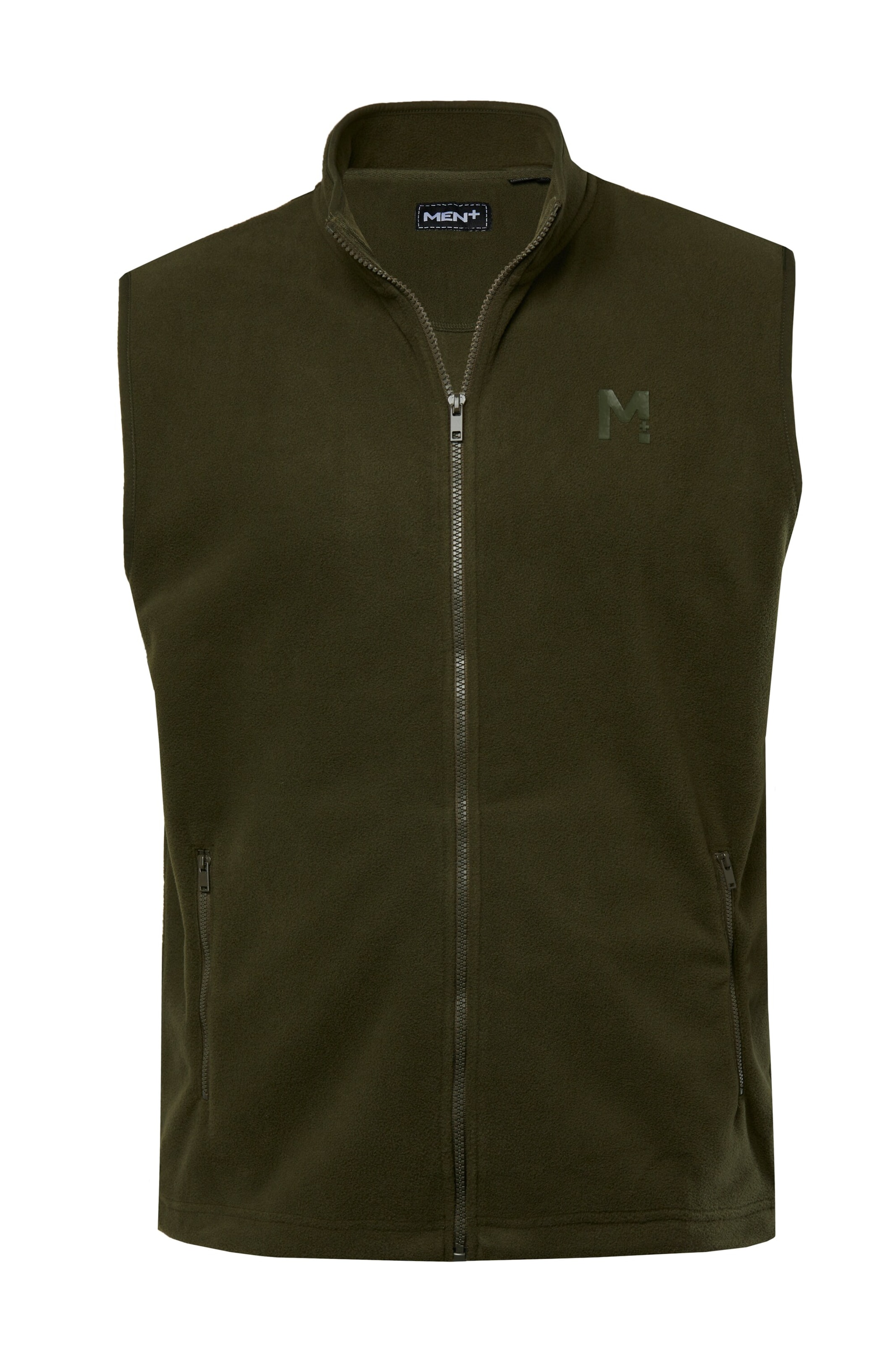 Men Plus Vest in Green: front