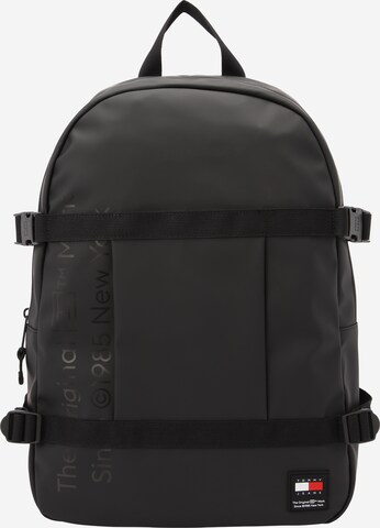 Tommy Jeans - Mochila 'Essential' en negro: frente