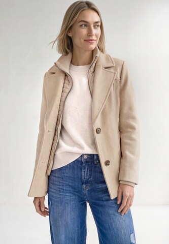 STREET ONE Between-Seasons Coat in Beige: front
