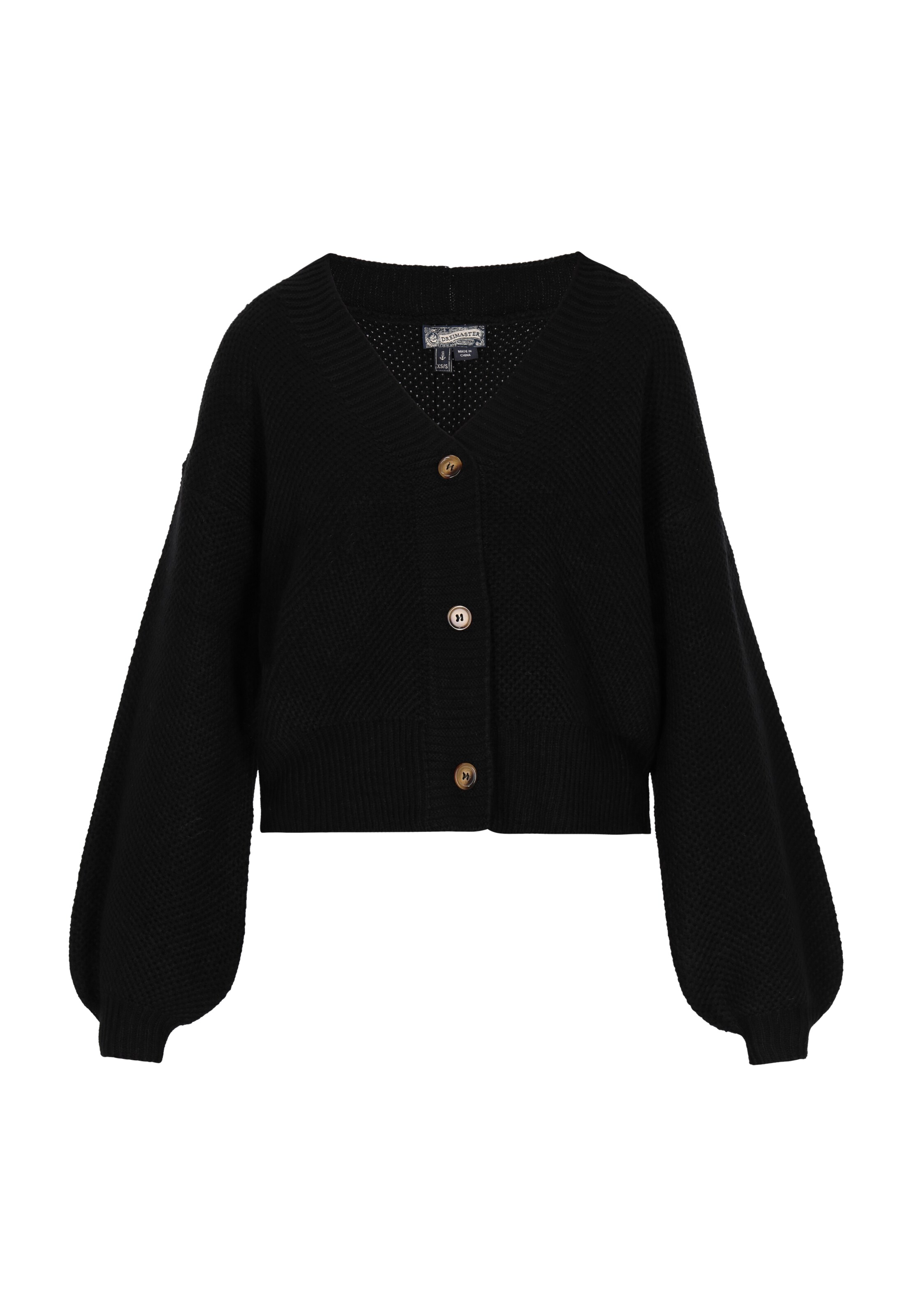 Cardigan DreiMaster Vintage en noir : devant