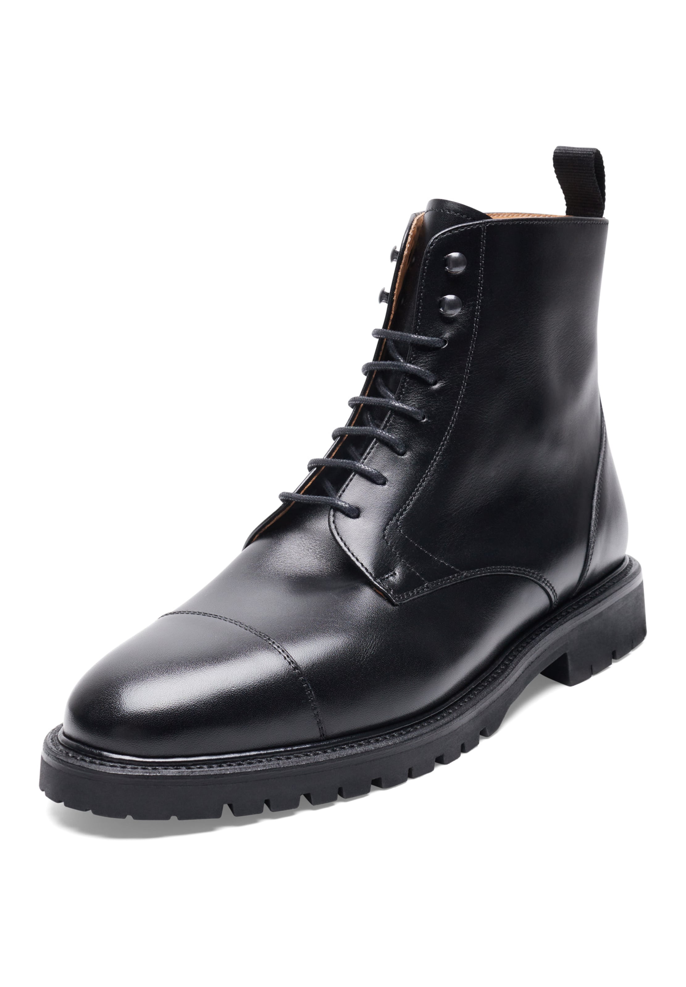 Henry Stevens Schnürboots 'Jones CDB3' in Schwarz: Vorderseite