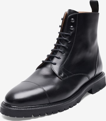 Henry Stevens Veterboots 'Jones CDB3' in Zwart: voorkant