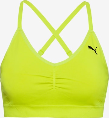 PUMA Bralette Sports Bra 'MOVE SHAPELUXE' in Yellow: front