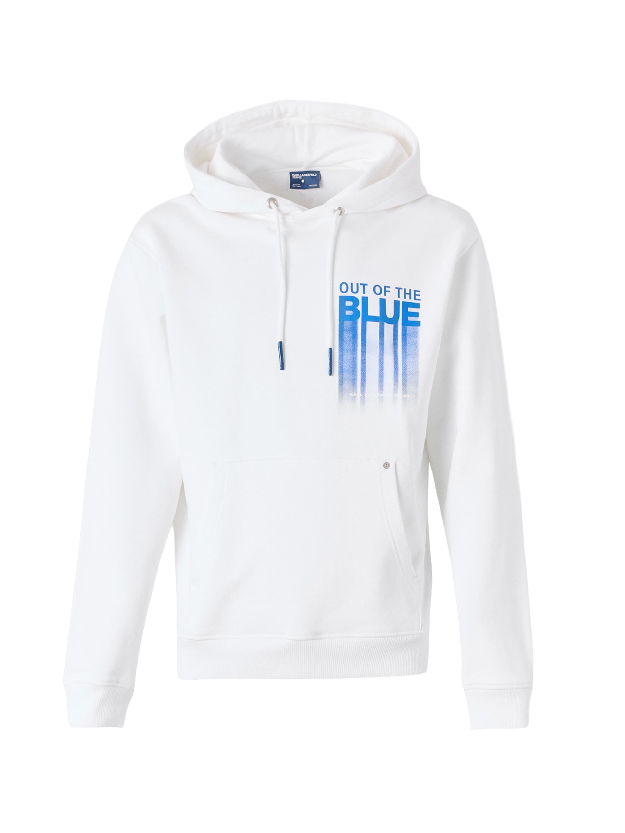 KARL LAGERFELD JEANS - Sudadera 'OUT OF BLUE' en blanco: frente