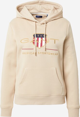 Sweat-shirt GANT en beige : devant