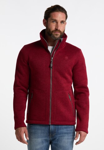 Schmuddelwedda Fleece jas in Rood: voorkant