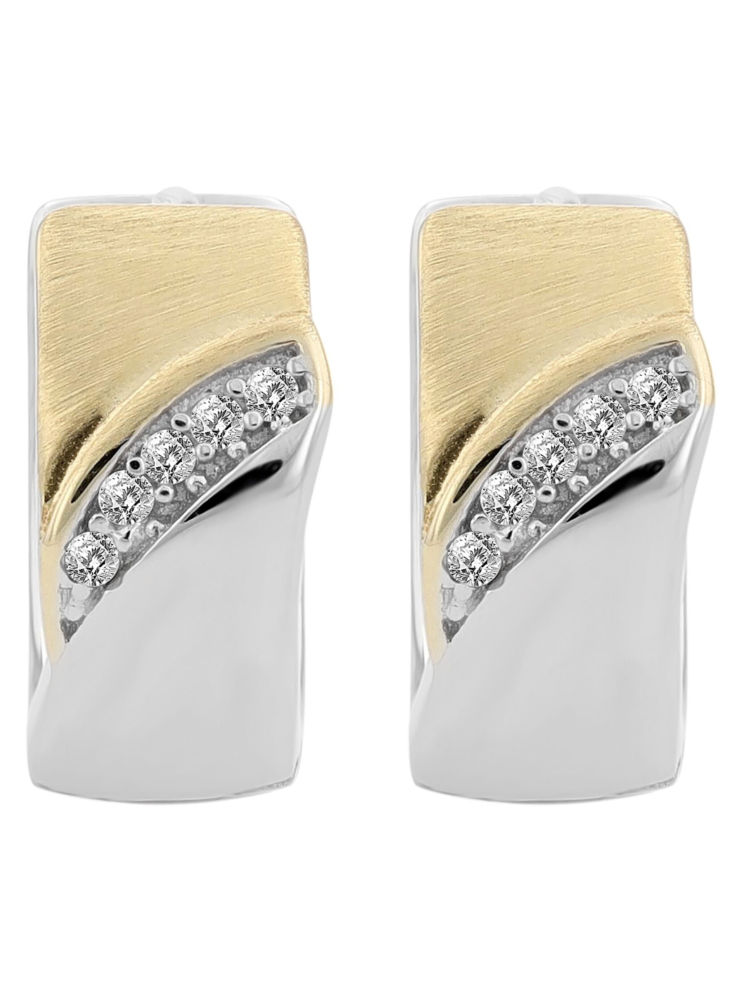 Akzent Earrings '"Solros" aus 925 Sterlingsilber, silberfarbig, rhodiniert,' in Mixed colors