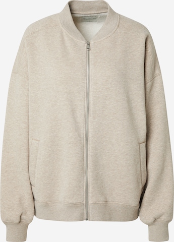Abercrombie & Fitch Zip-Up Hoodie in Beige: front