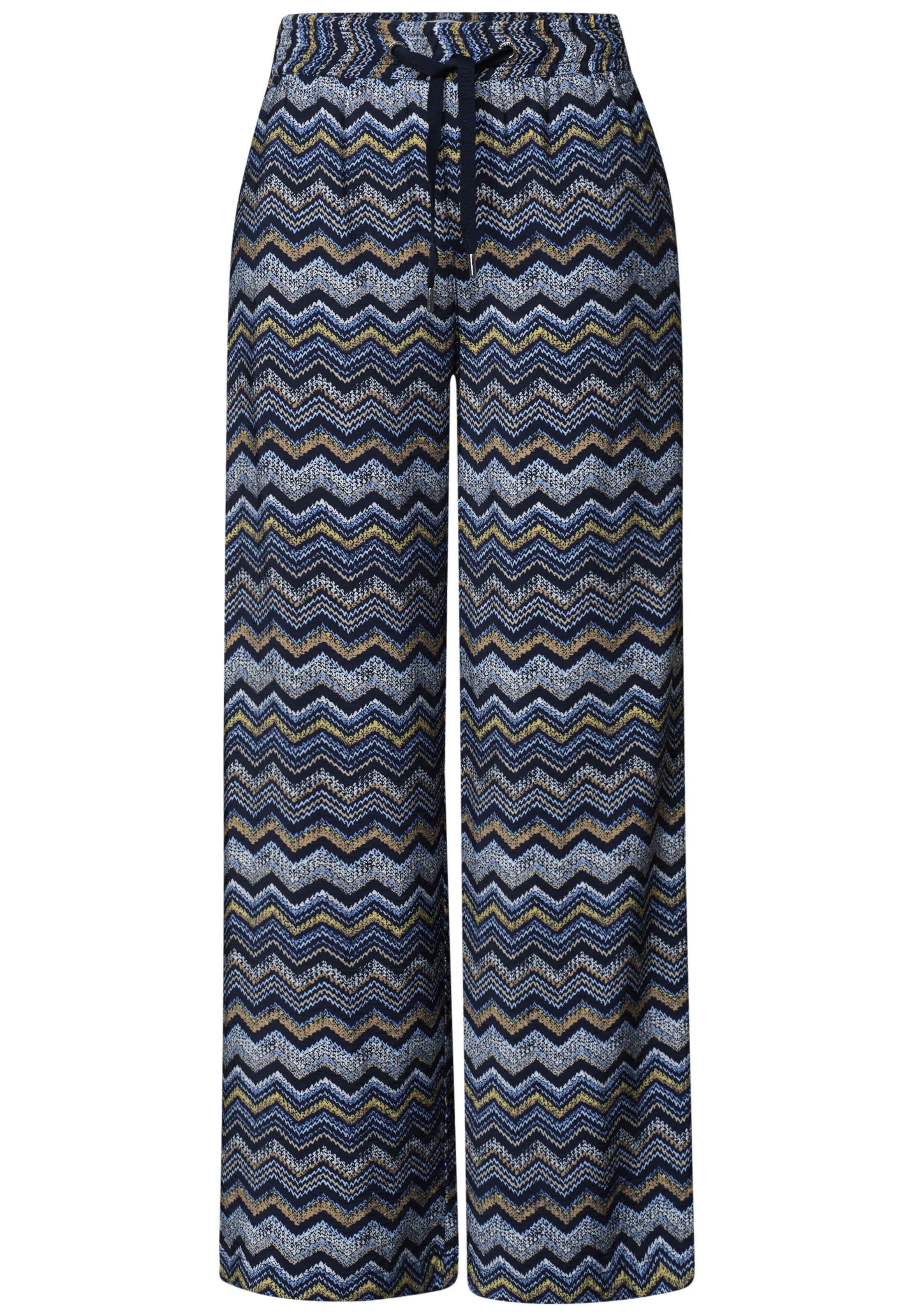STREET ONE Wide Leg Hose in Blau: Vorderseite
