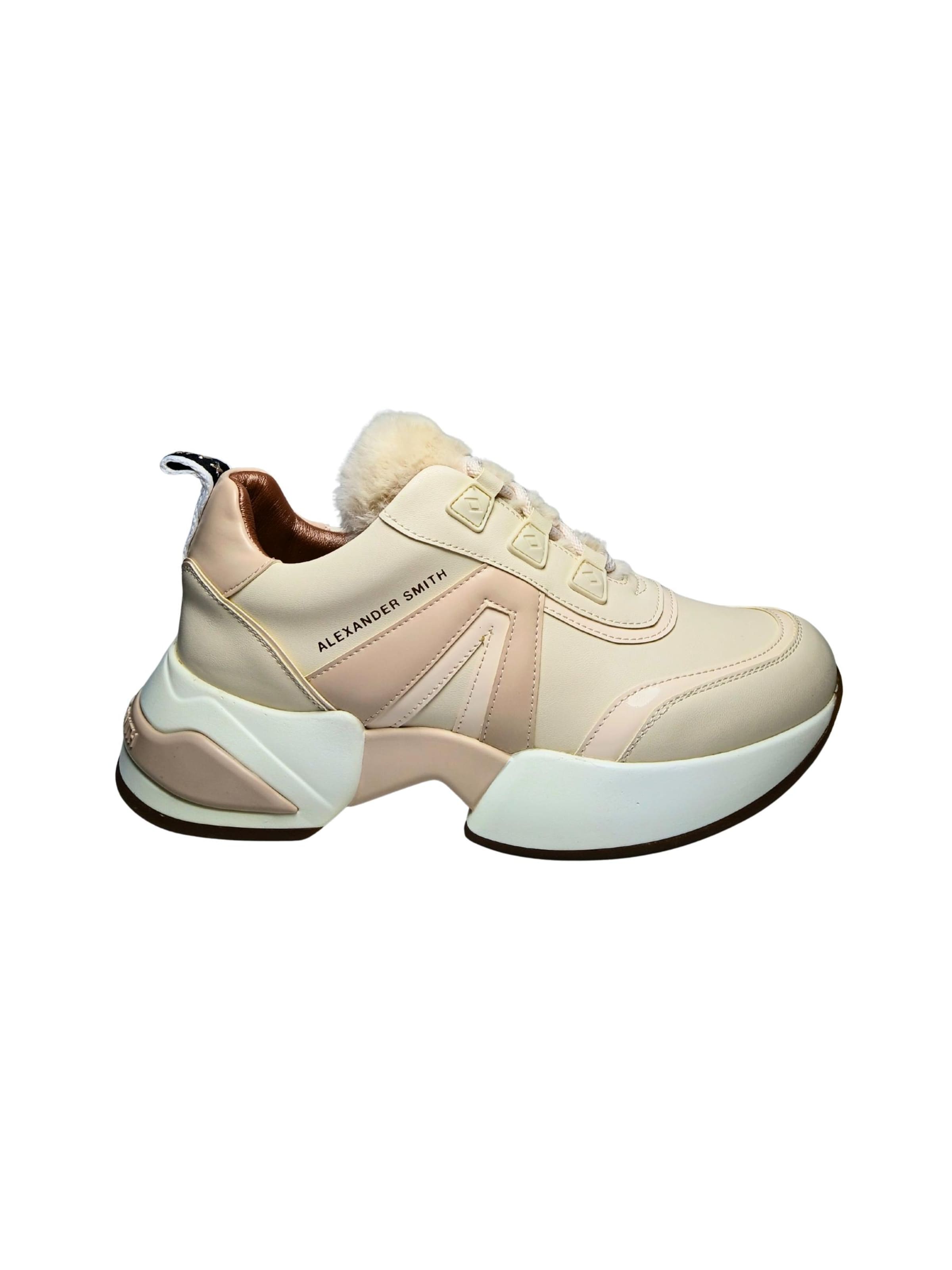 Alexander Smith - Zapatillas deportivas bajas en beige: frente