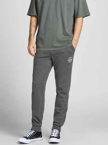 JACK & JONES Tapered Trousers 'Gordon' in Grey: front