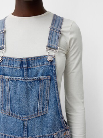 Loosefit Salopette en jean Bershka en bleu