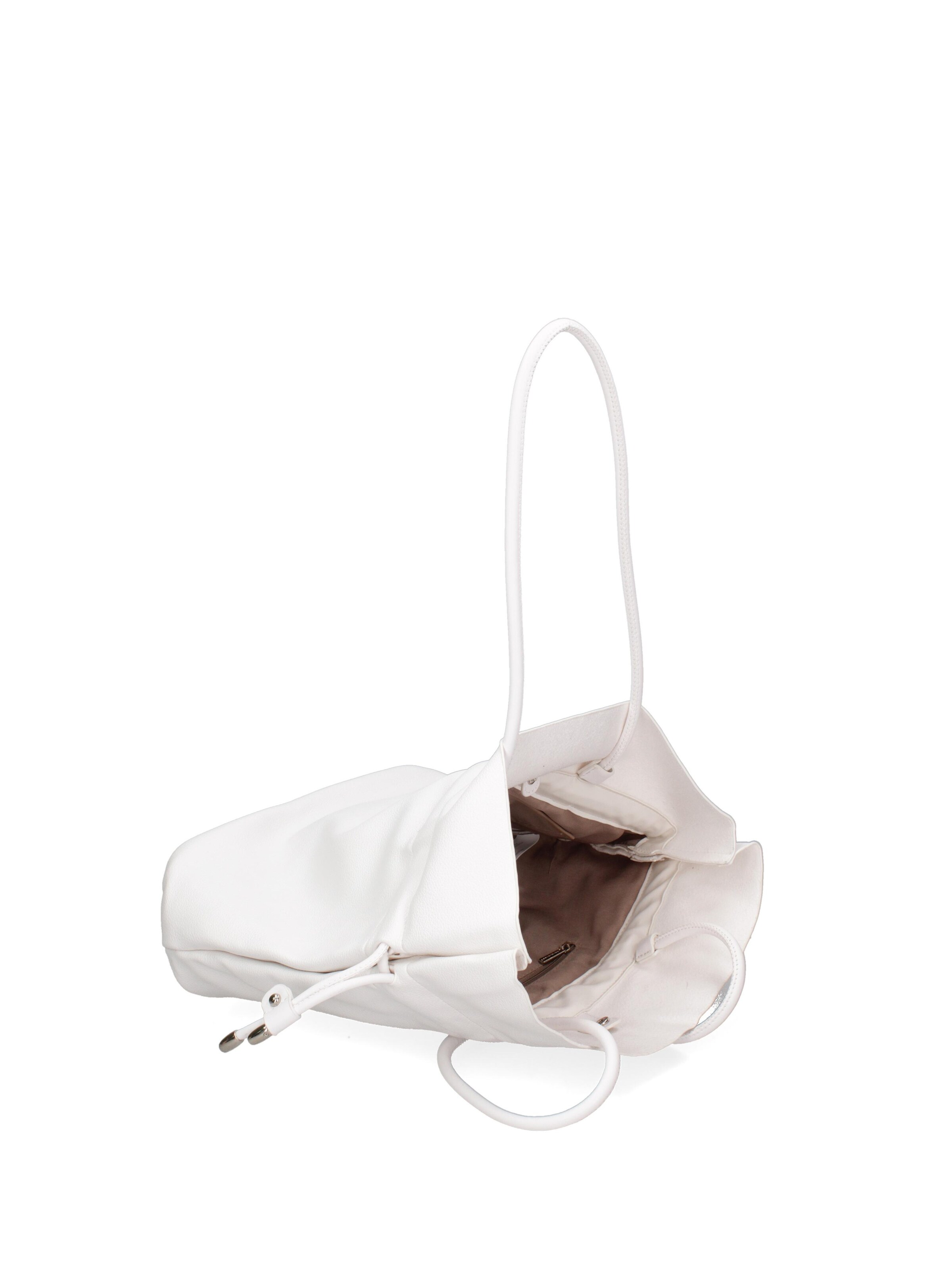 Borsa a spalla 'Borsa a Spalla Donna David Jones PVC con Zip e Manici Resina' di David Jones in bianco