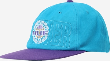 Cappello da baseball di HUF in blu: frontale
