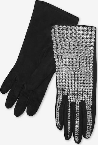 Philipp Plein - Guantes con dedos en negro: frente