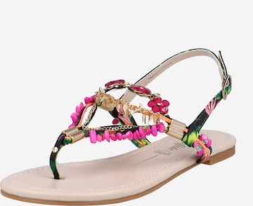 BUFFALO T-Bar Sandals 'Capri Vacay' in Mixed colors: front
