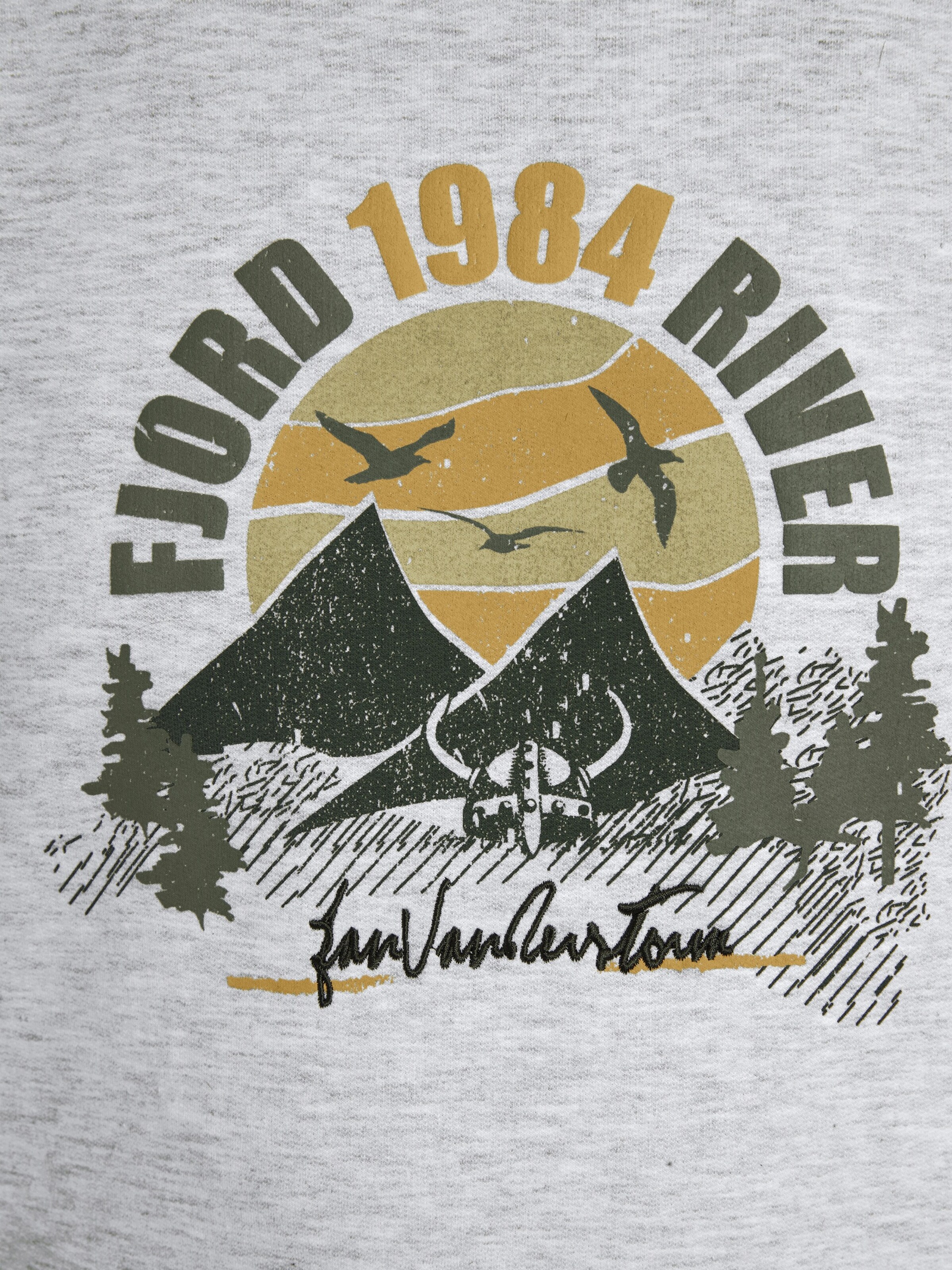 Jan Vanderstorm Sweatshirt 'Naver' in Beige