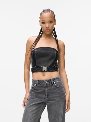 KARL LAGERFELD JEANS - Top en negro: frente